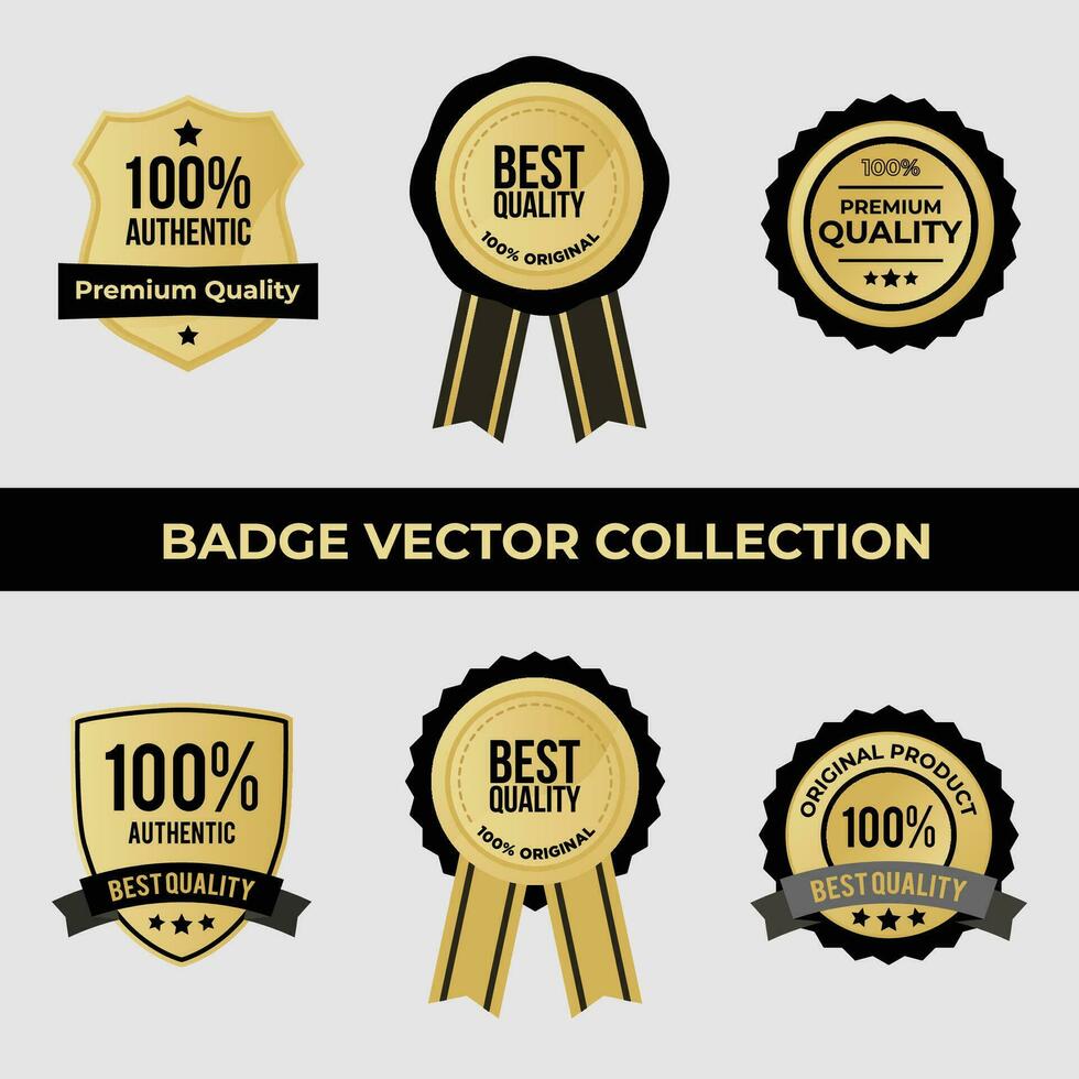 best quality badge illustration set vector