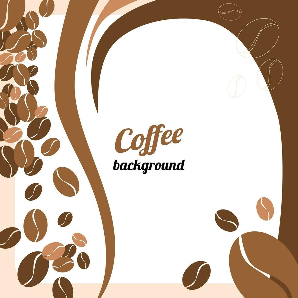 coffee background with texts in the middle vector