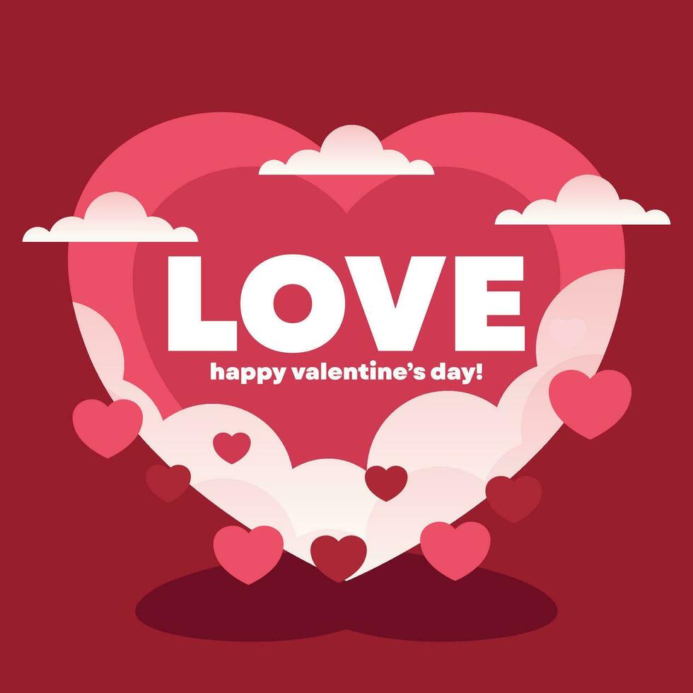Valentines day graphic background illustration vector