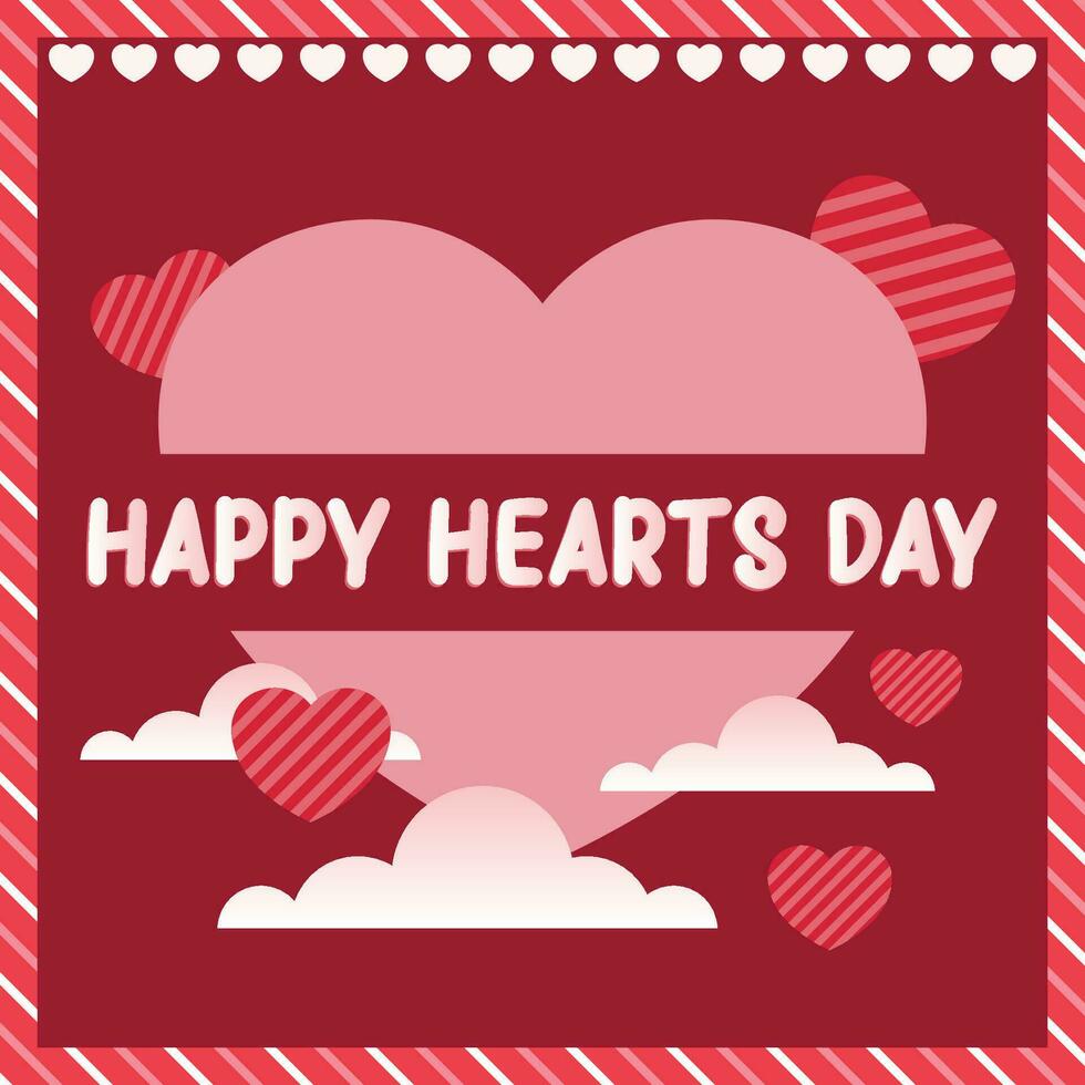 Valentines day graphic torn in the middle with texts vector