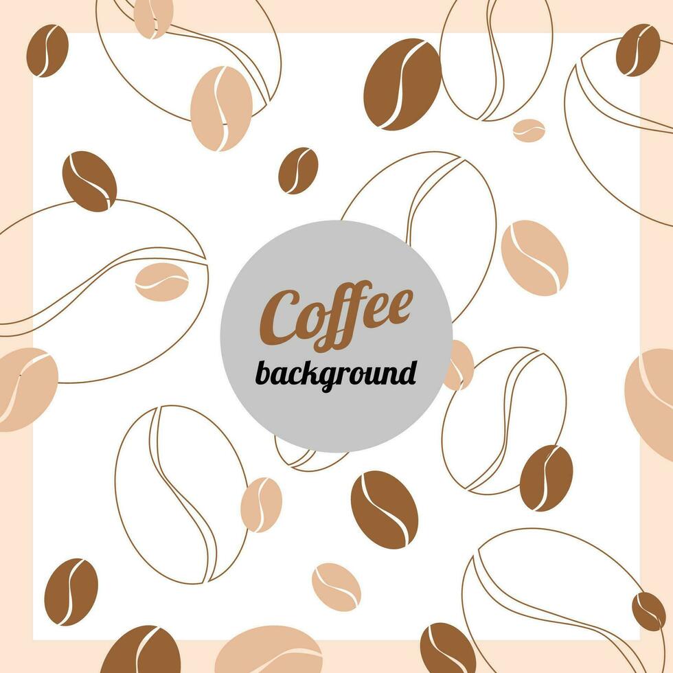 coffee background pattern flat vector style