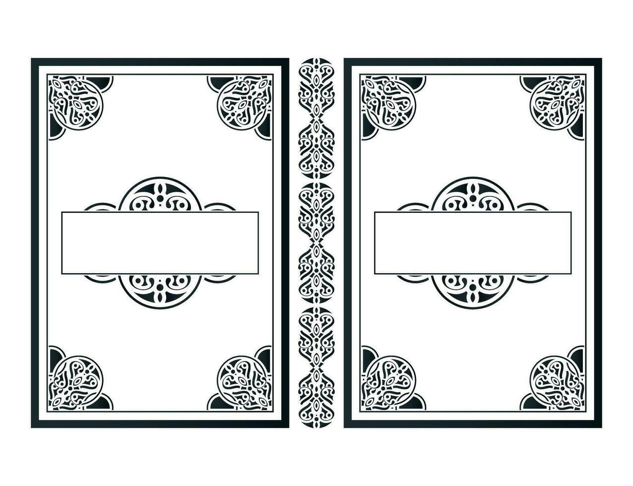 Frame Ornamental book cover design vector