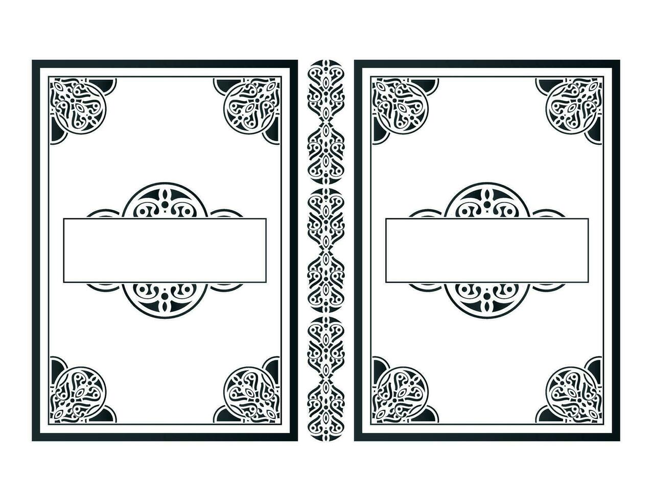 marco ornamental libro cubrir diseño vector