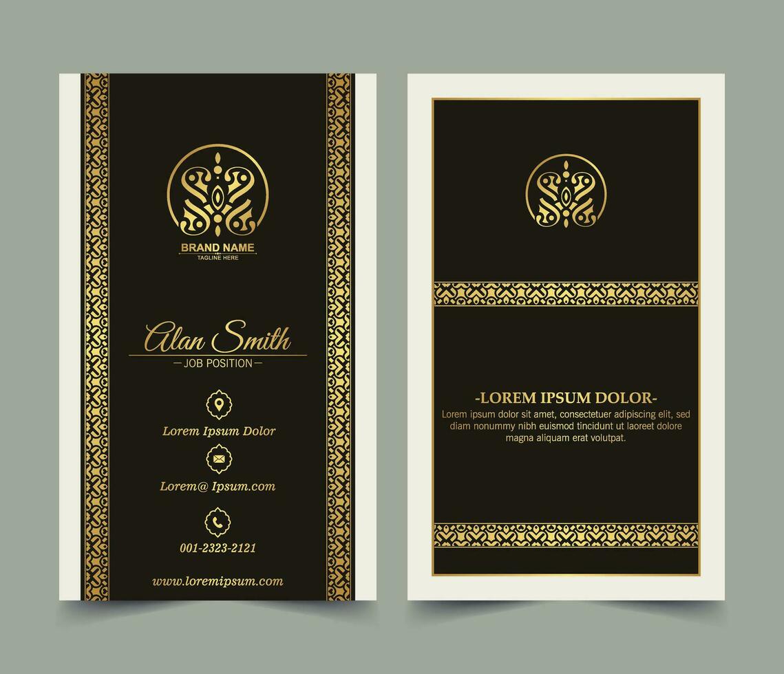 Luxury ornamental logos and business cards template vector