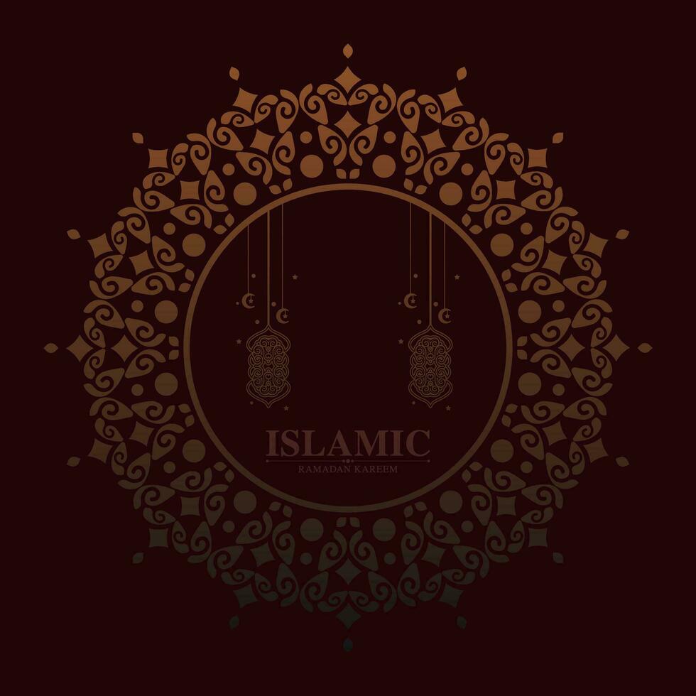 ramadan kareem banner in black and golden style vector