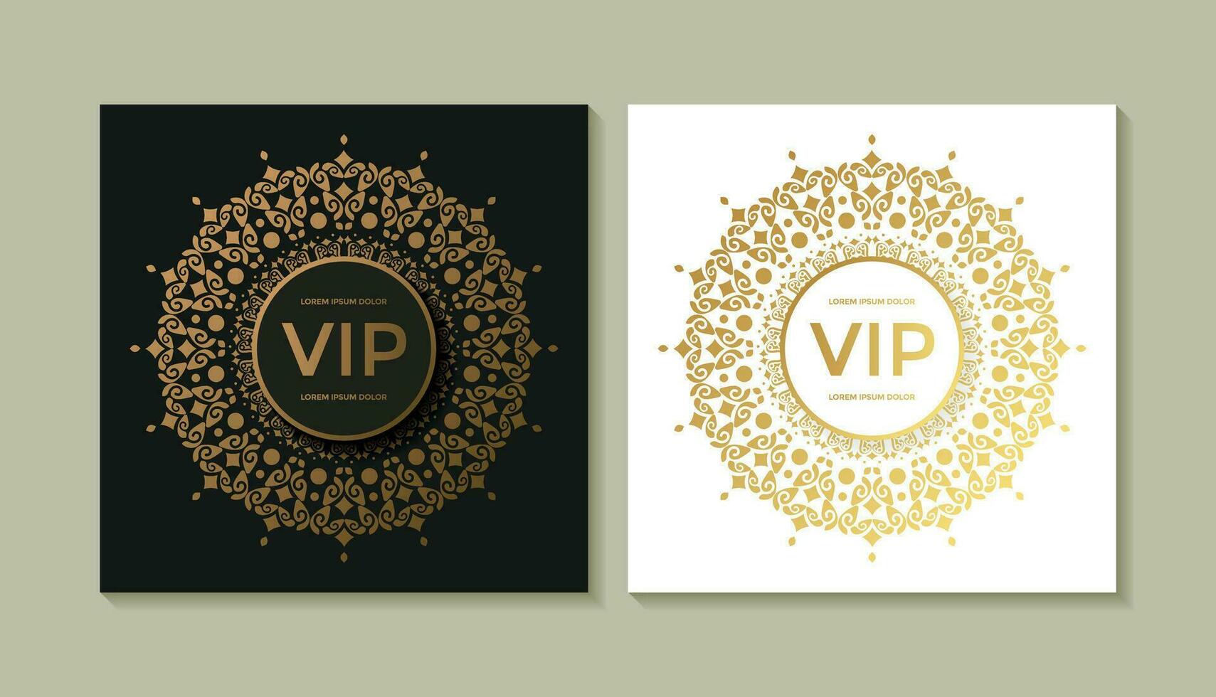 luxury white and black VIP card ornament pattern vector