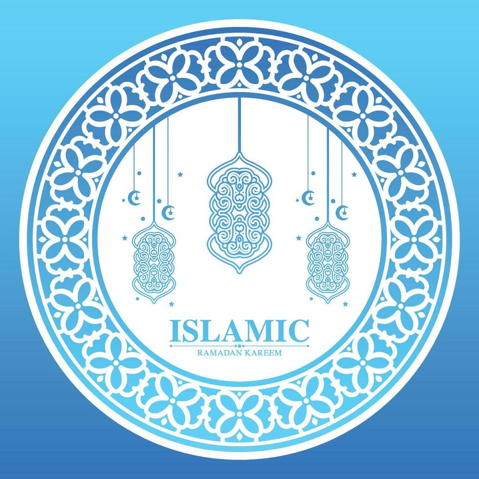 Colorful decoration of Ramadan kareem vector