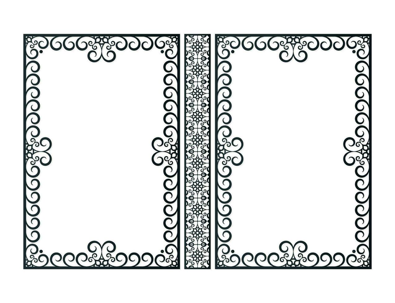 Frame Ornamental book cover design vector