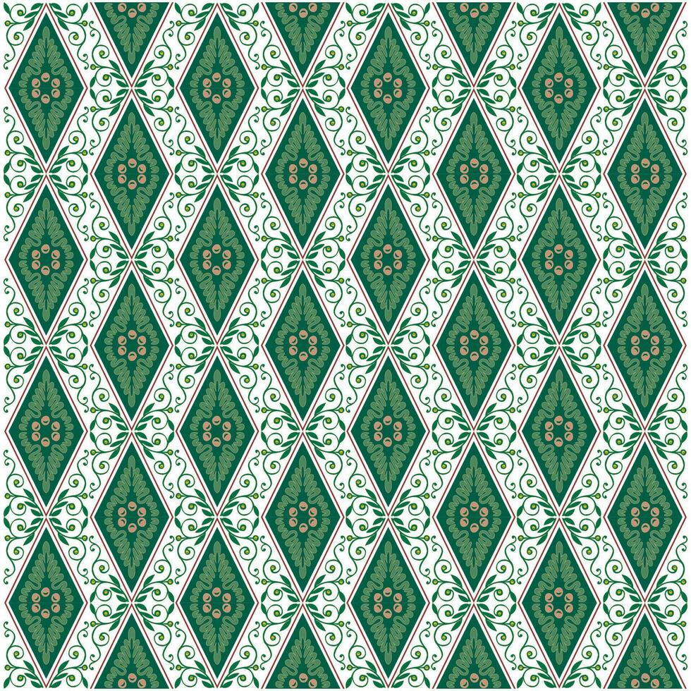 Abstract background with repeating floral ornament pattern vector