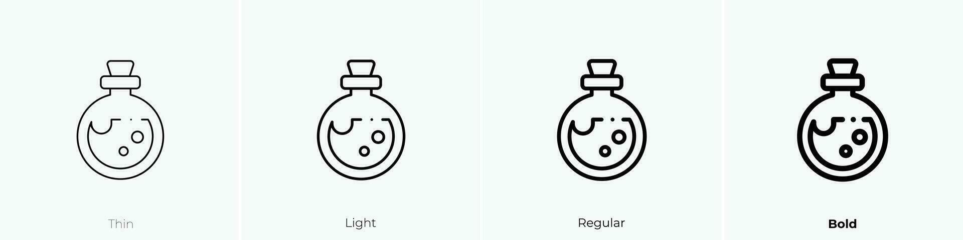 potion icon. Thin, Light, Regular And Bold style design isolated on white background vector