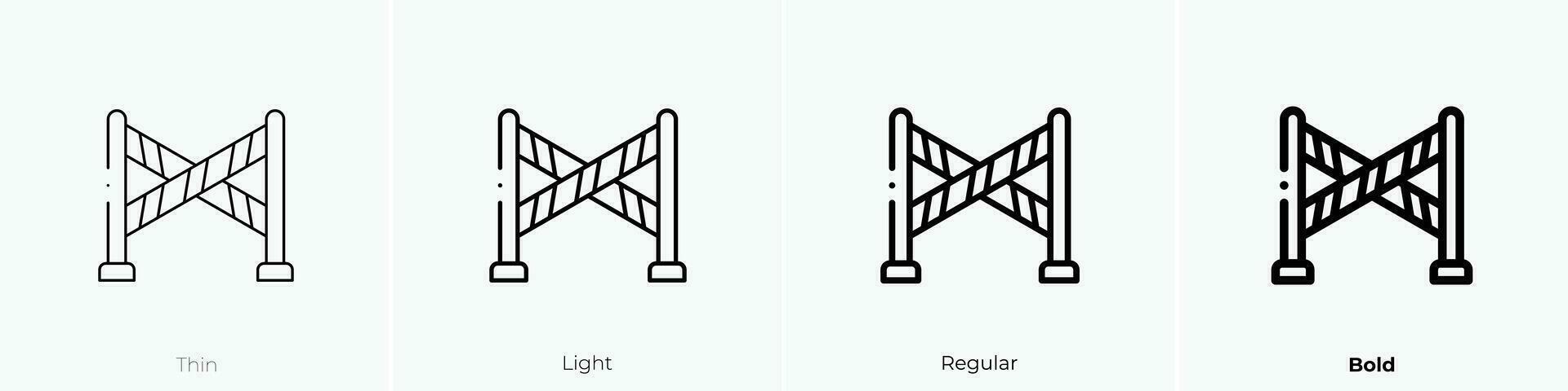 policía línea icono. delgado, luz, regular y negrita estilo diseño aislado en blanco antecedentes vector