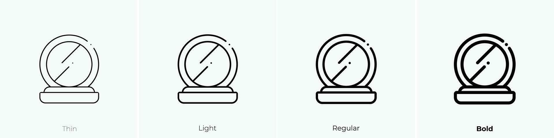 powder icon. Thin, Light, Regular And Bold style design isolated on white background vector