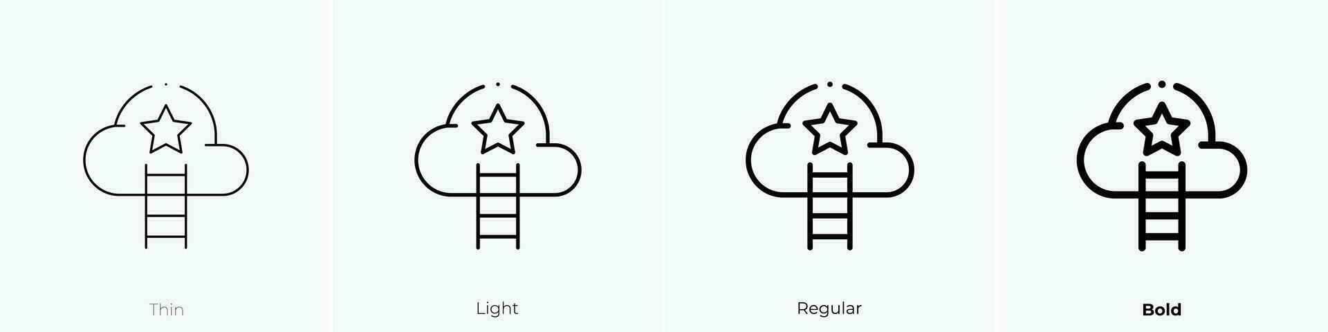 potential icon. Thin, Light, Regular And Bold style design isolated on white background vector