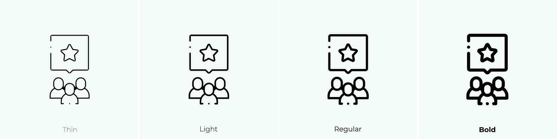 polling icon. Thin, Light, Regular And Bold style design isolated on white background vector