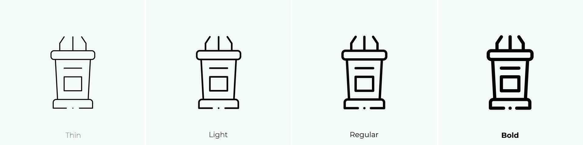 politics icon. Thin, Light, Regular And Bold style design isolated on white background vector