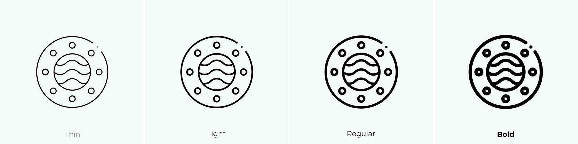 porthole icon. Thin, Light, Regular And Bold style design isolated on white background vector