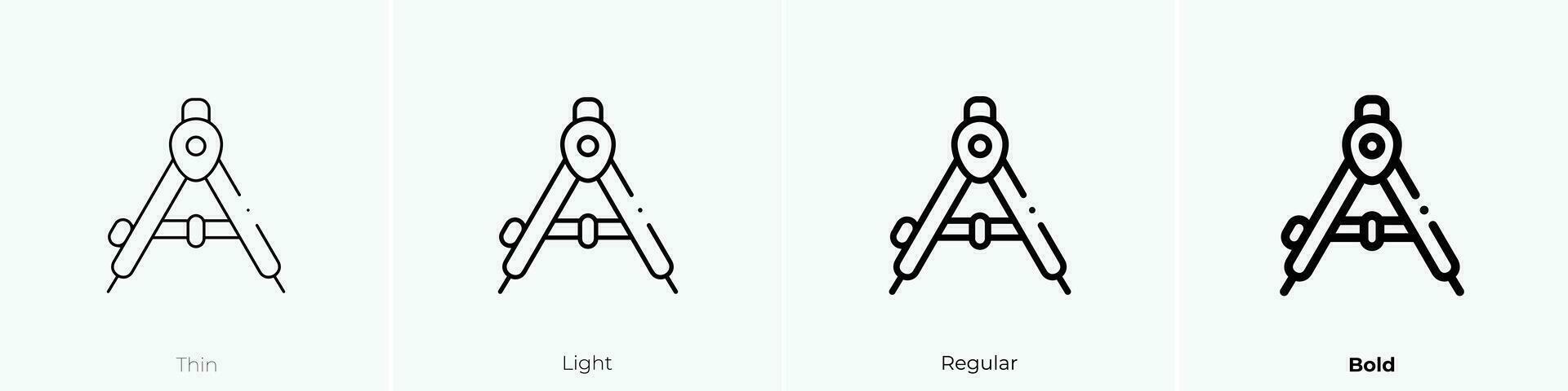 precision icon. Thin, Light, Regular And Bold style design isolated on white background vector