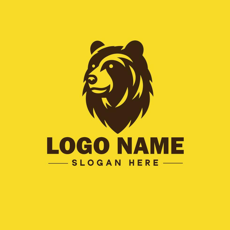 Logo Design Bear animal logo and icon editable vector graphic illustration