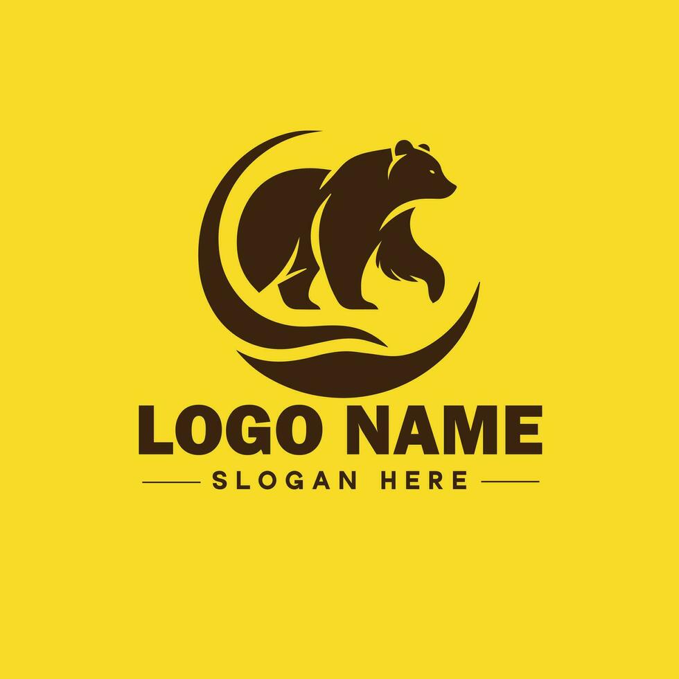 Logo Design Bear animal logo and icon editable vector graphic illustration