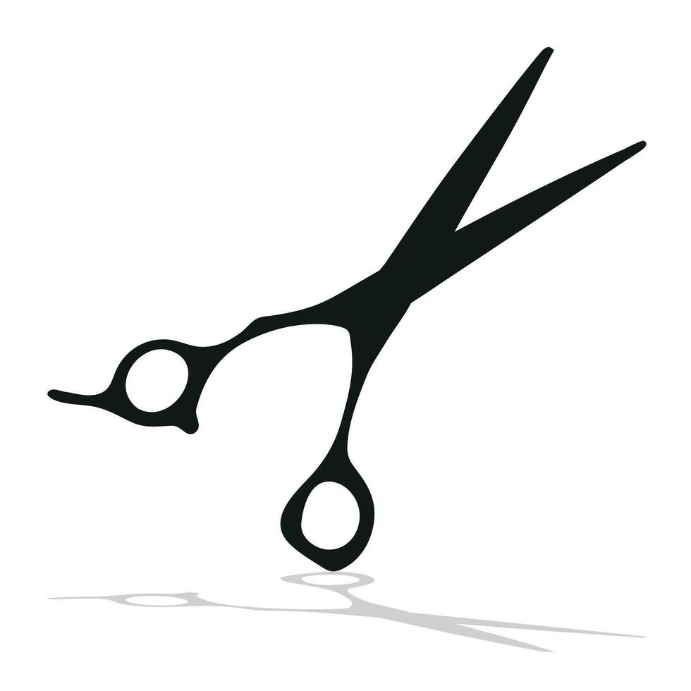 Black silhouette image of scissors. Stationery, pocket, kitchen, manicure, surgery, hairdressers, tailor, garden, household vector