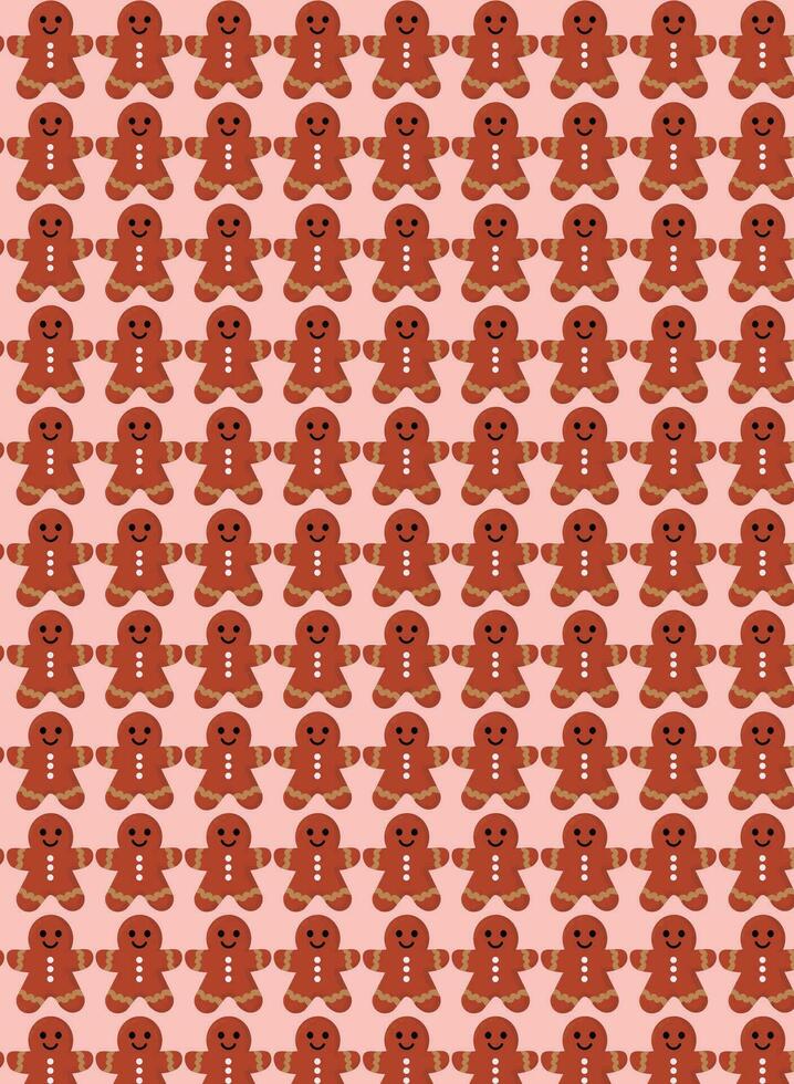 Christmas theme pattern, background, with Christmas items, Christmas cookie, Gingerbread vector