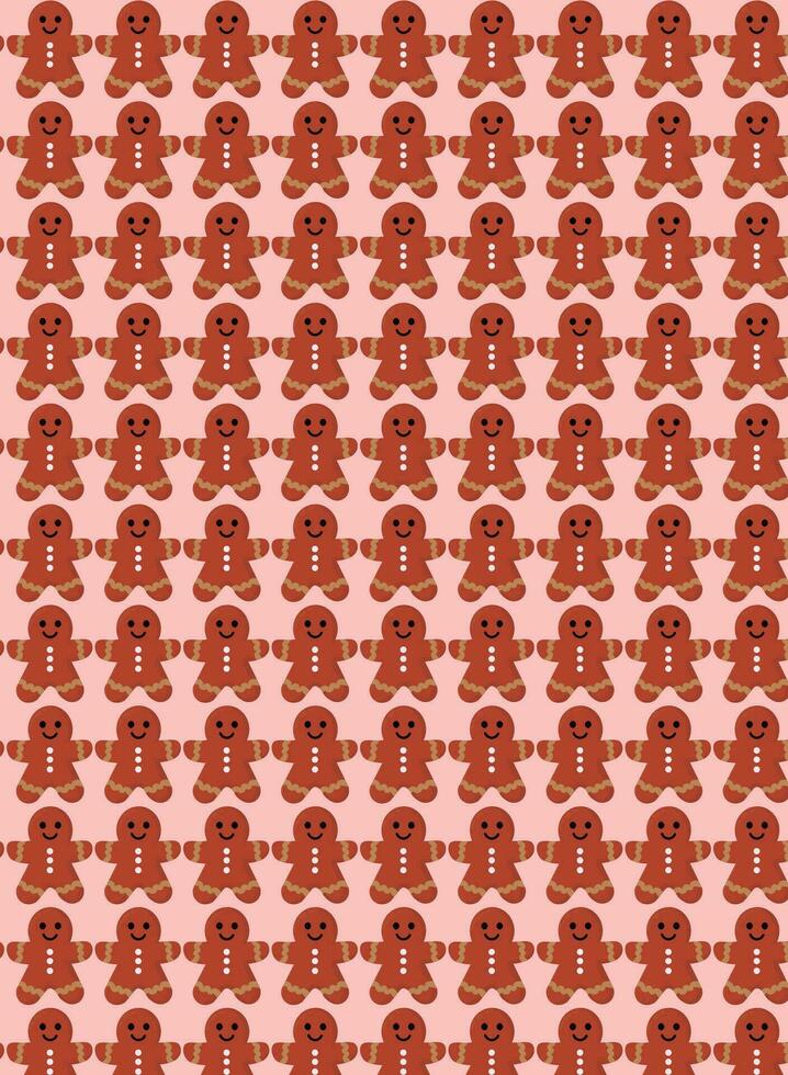 Christmas theme pattern, background, with Christmas items, Christmas cookie, Gingerbread vector