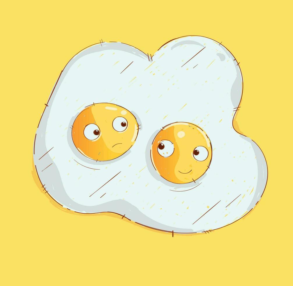 Egg cute art hand drawn illustration free vector