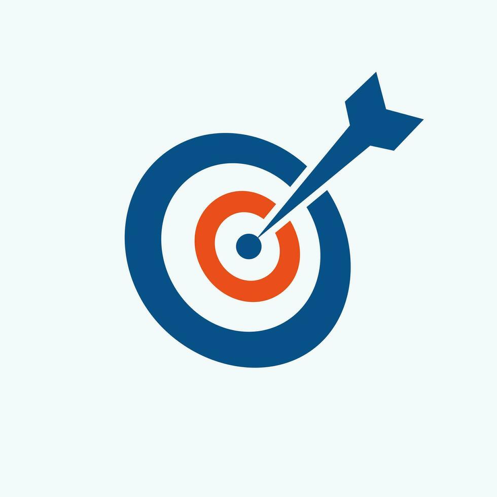 Arrow Target Icon. Bow Target Symbol vector