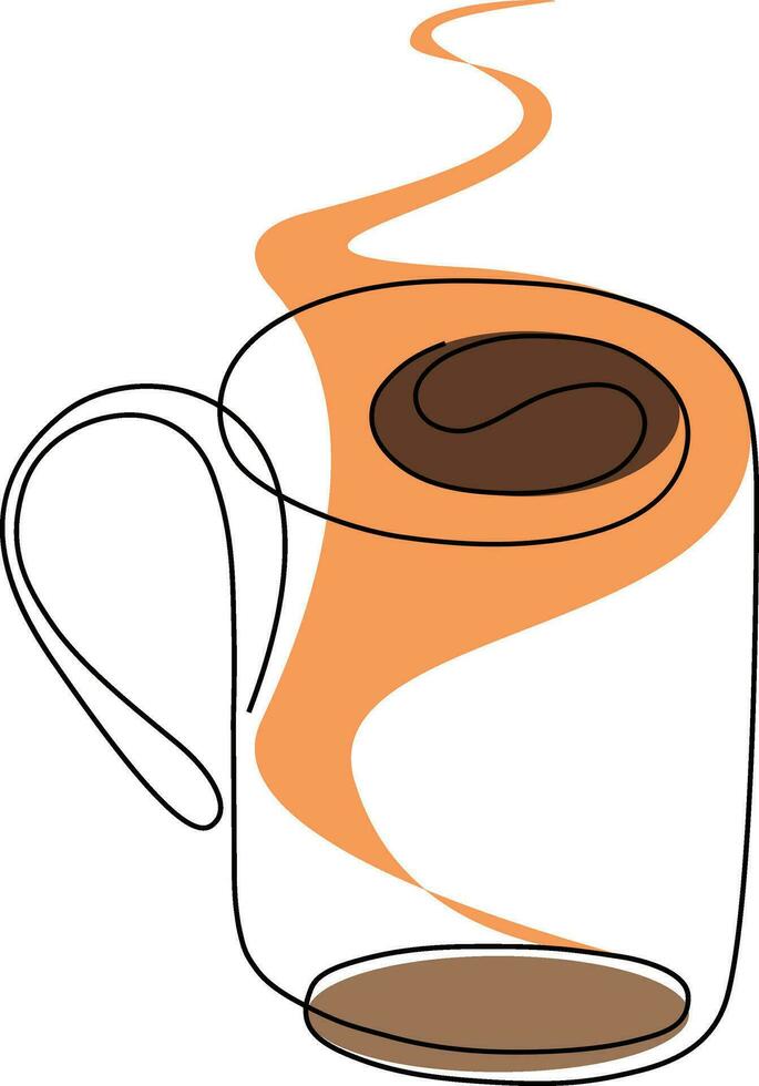Coffee abstract design vector on white background.