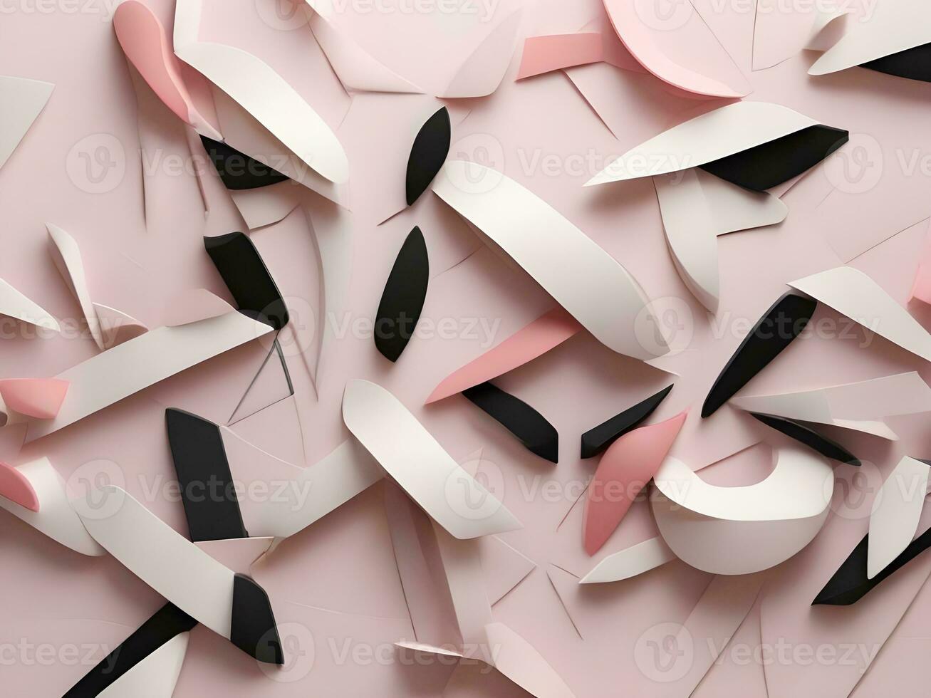 AI generated the black plane shape connects the plane shape with the pink color of the illustration photo