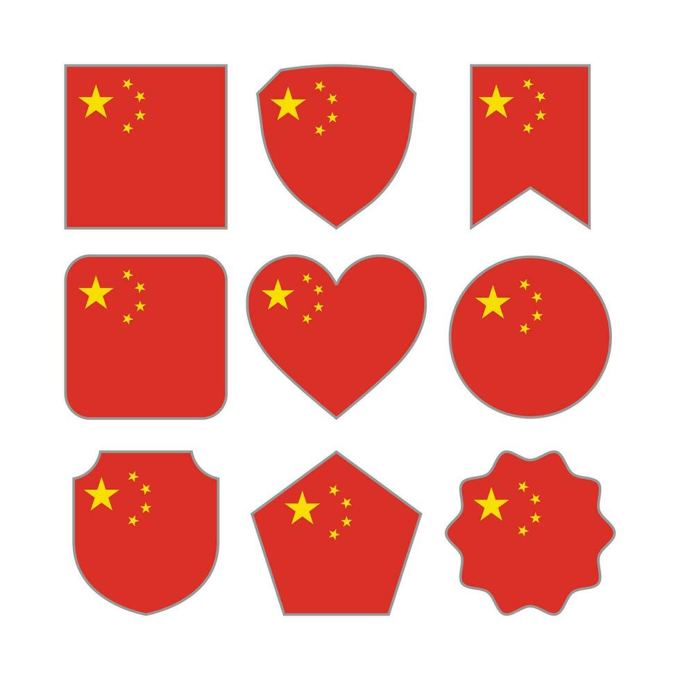 moderno resumen formas de China bandera vector diseño modelo