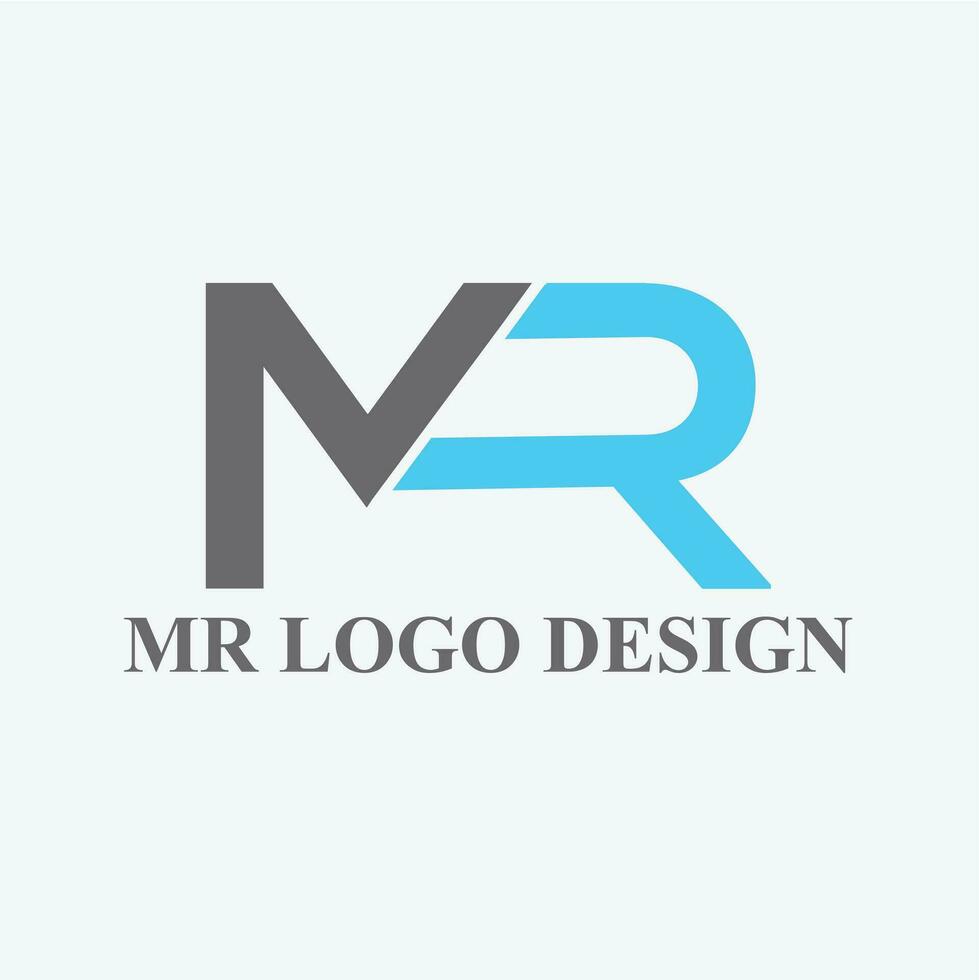 Professional MR letter logo design service vector