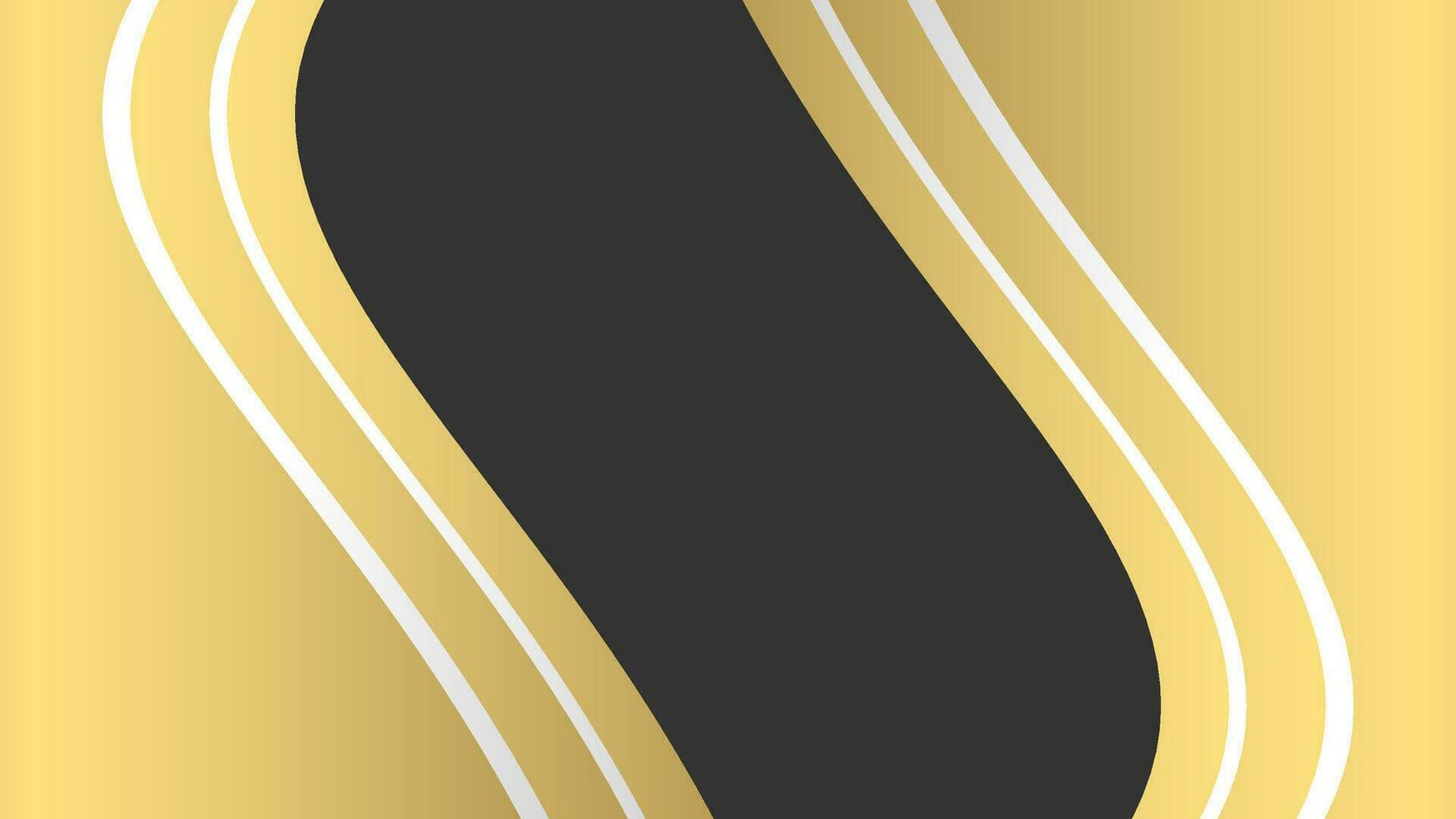 Gray background with gold abstract shapes with silver lines. Modern gray gold silver background vector