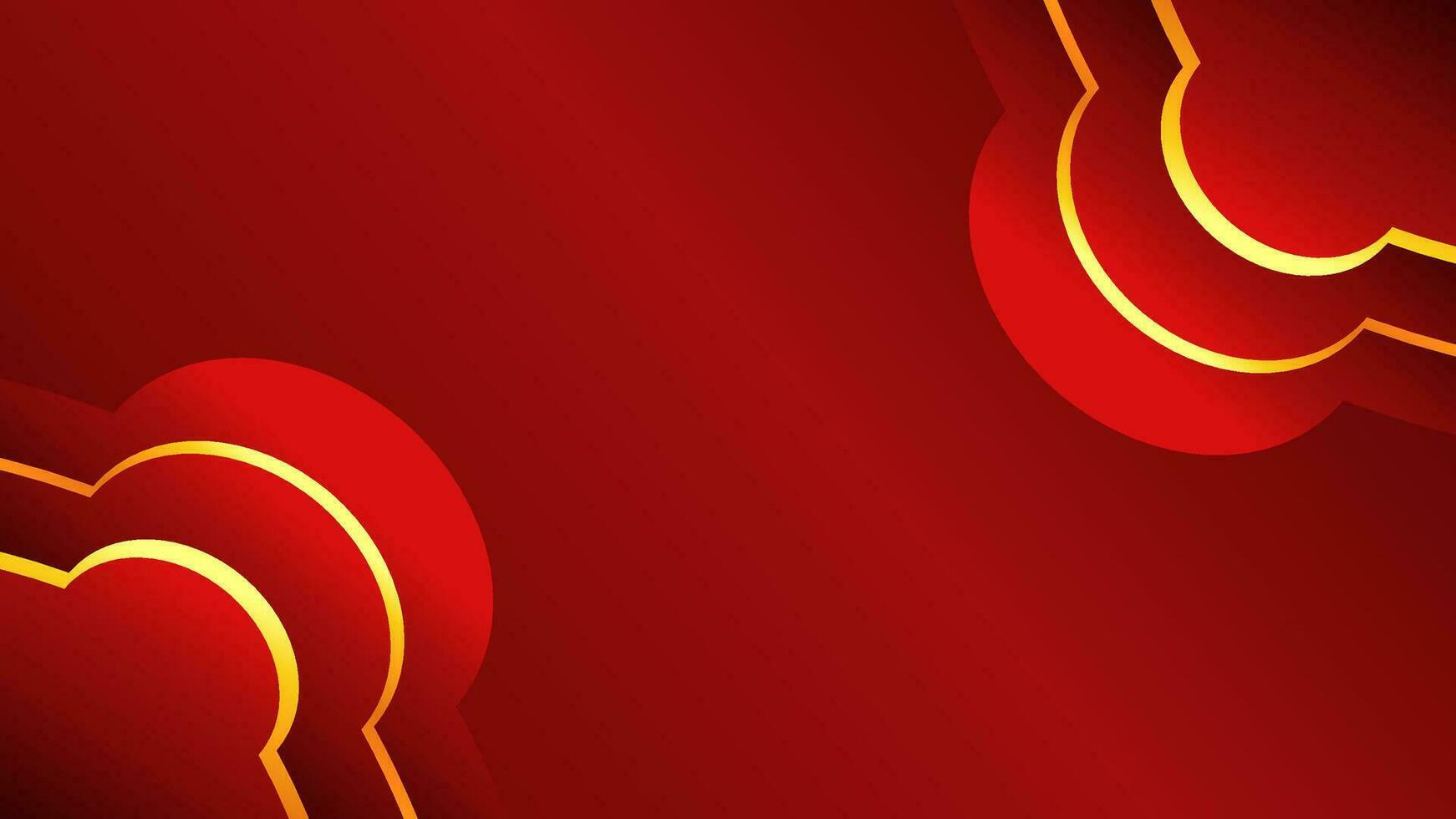 rojo lujo degradado color antecedentes. rojo lujo antecedentes con dorado línea. lujo antecedentes con dorado línea decoración. vector