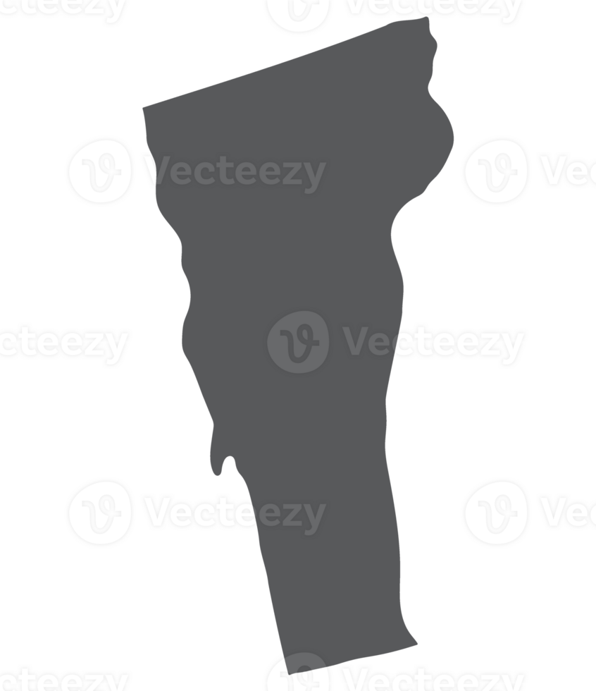 Vermont state map. Map of the U.S. state of Vermont. png