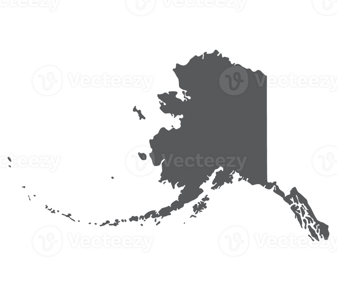 Alaska state map. US state of Alaska map. png