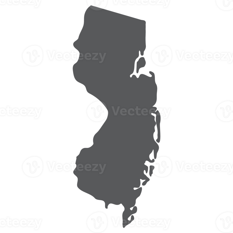 New Jersey state map. Map of the U.S. state of New Jersey. png