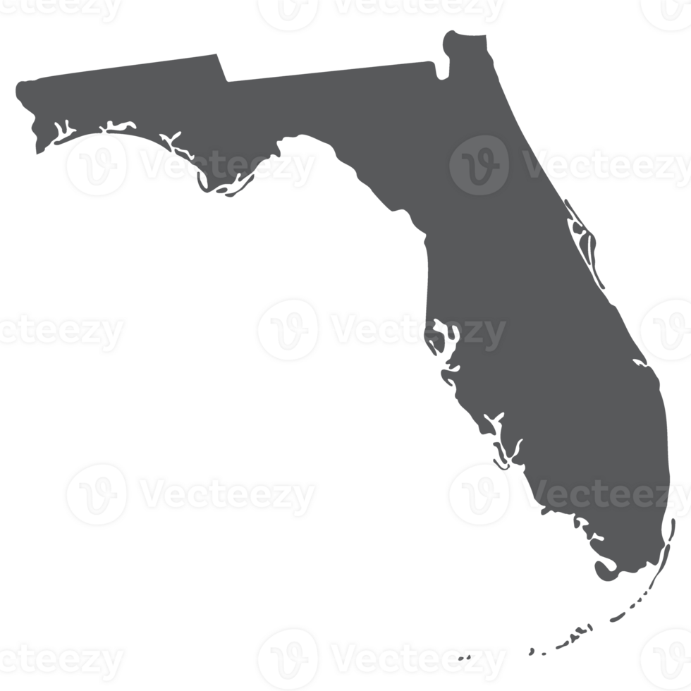 Florida state map. Map of the U.S. state of Florida png