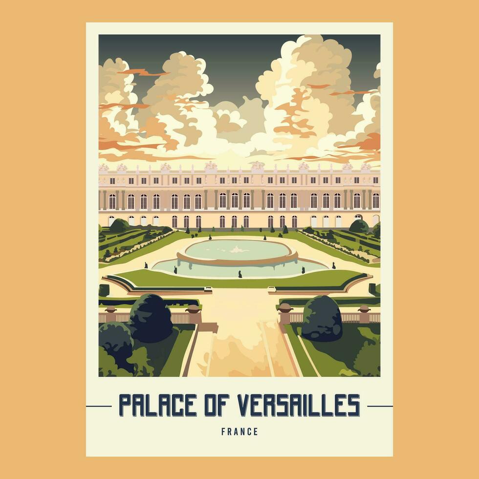 palacio de Versalles viaje póster vector