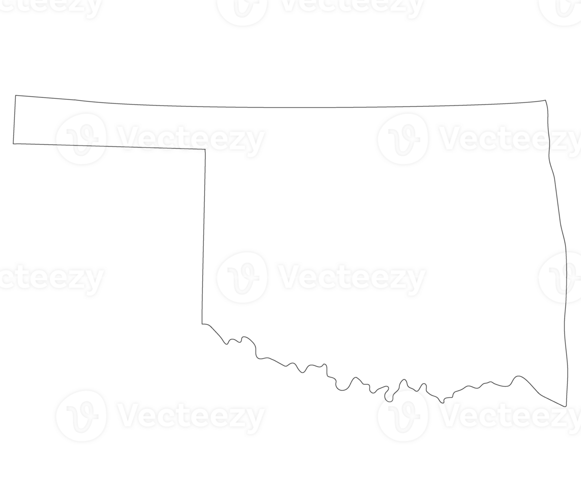 Map of Oklahoma. Oklahoma map. USA map png