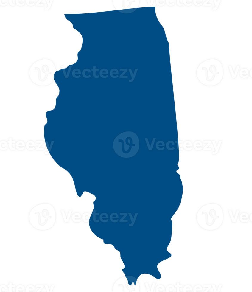Illinois state map. Map of the U.S. state of Illinois. png
