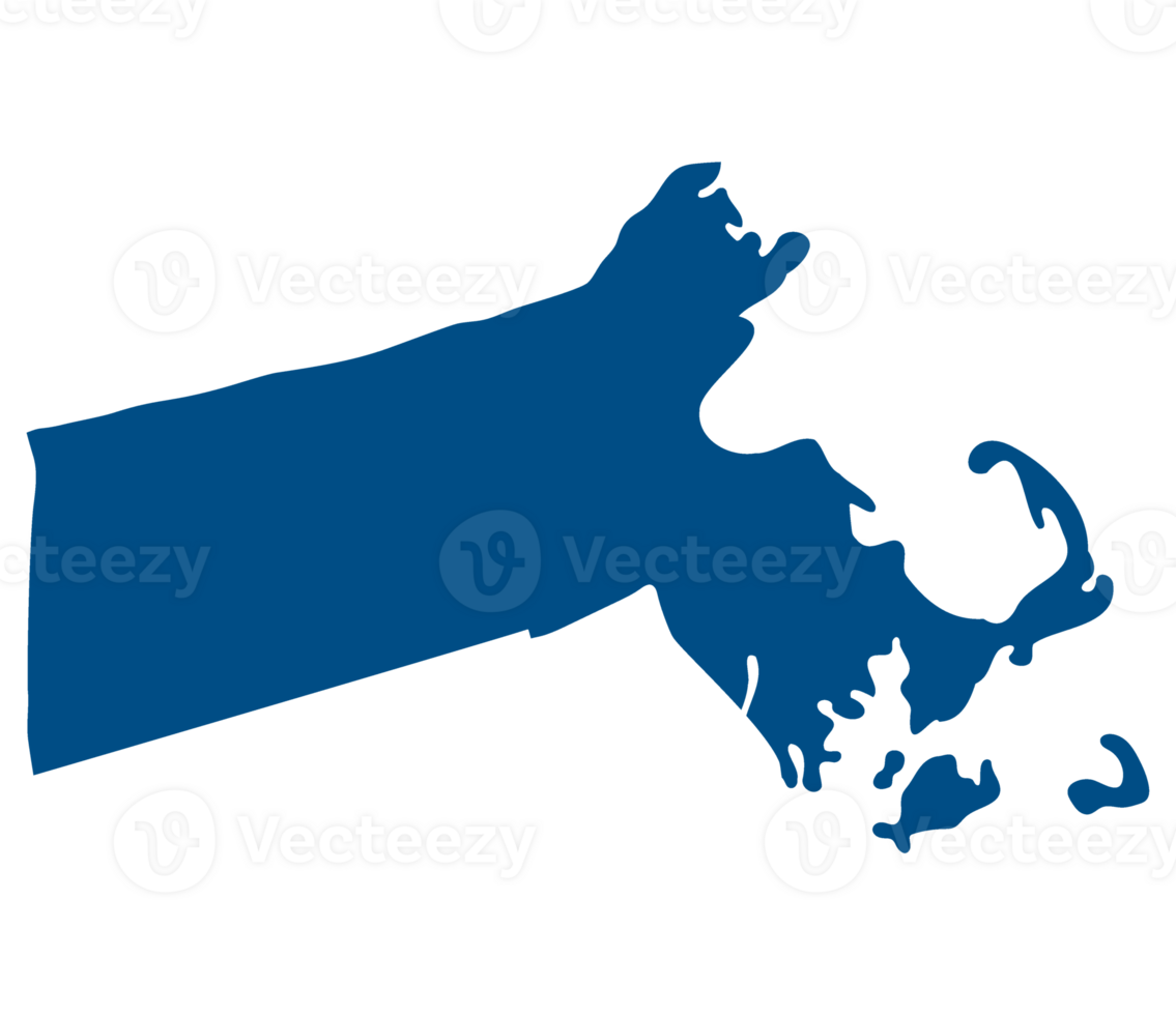 Massachusetts state map. Map of the U.S. state of Massachusetts. png