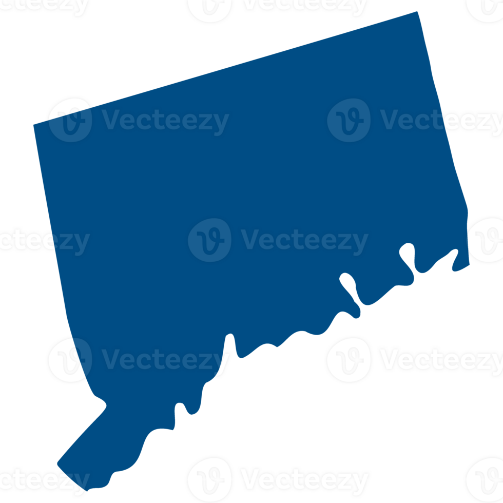 Connecticut state map. Map of the US state of Connecticut. png