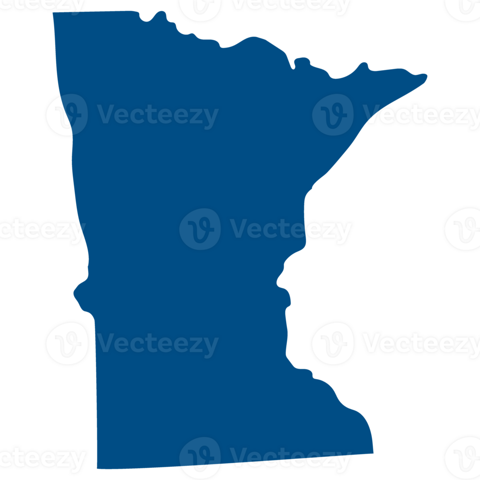 Minnesota state map. Map of the U.S. state of Minnesota. png