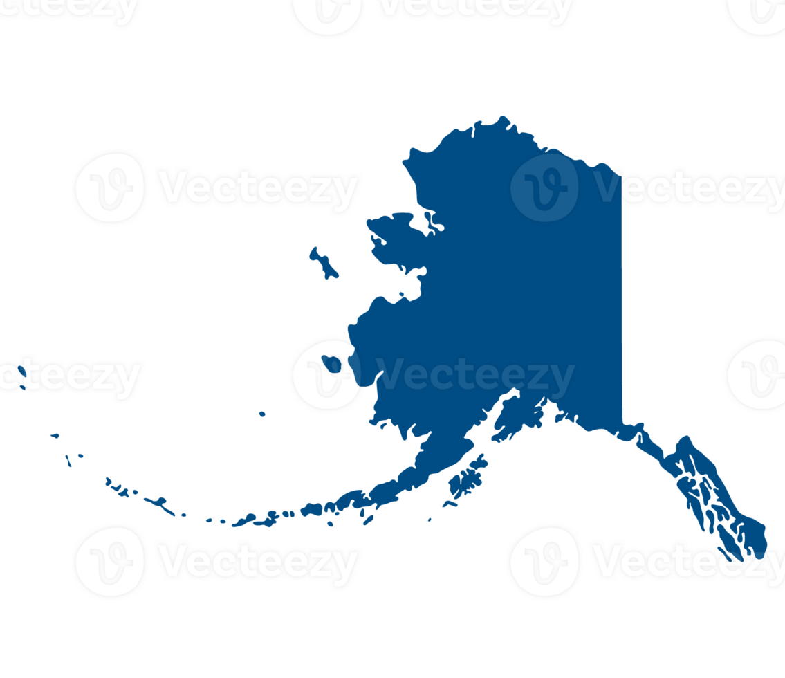 Alaska state map. US state of Alaska map. png
