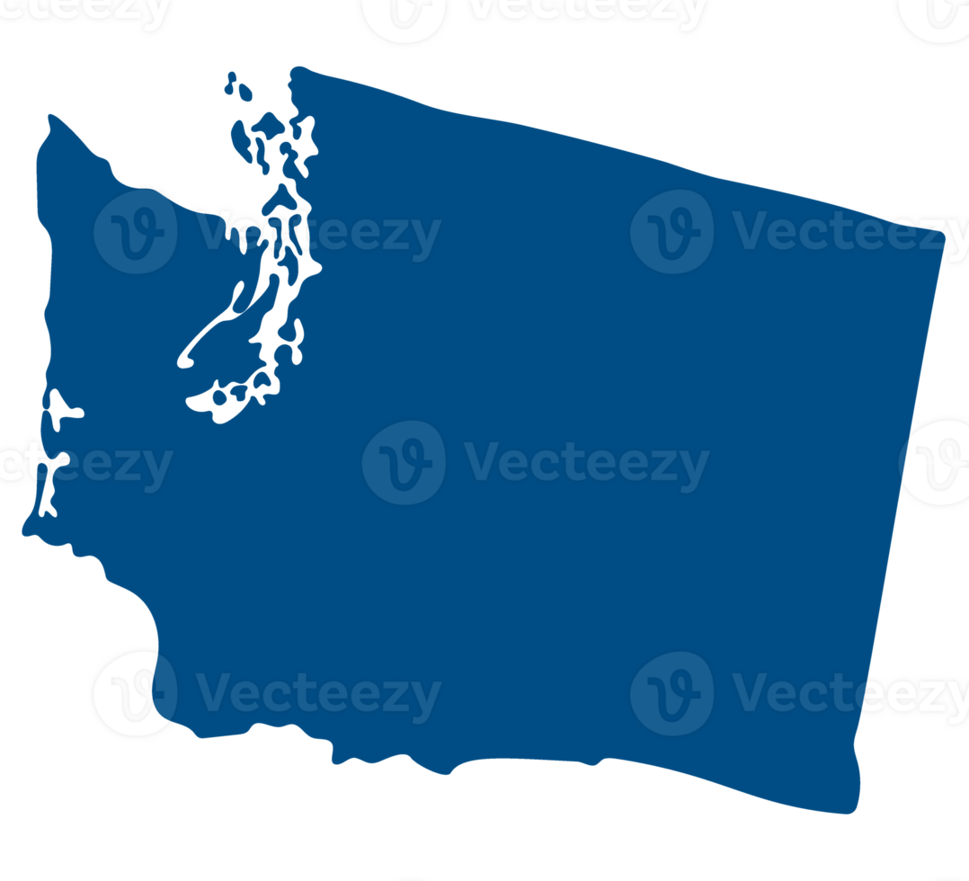 Washington state map. Map of the U.S. state of Washington. png