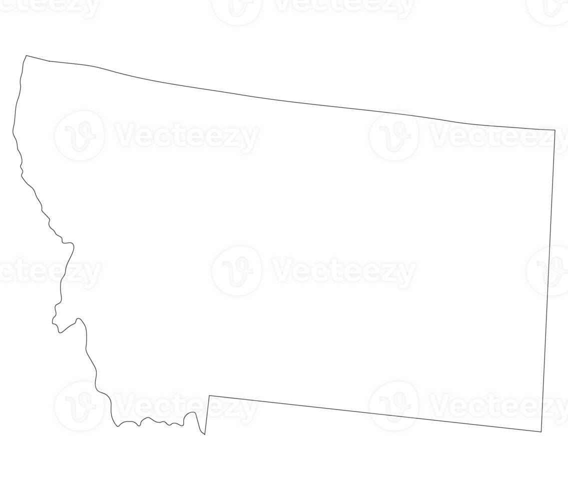 Montana estado mapa. mapa de el nos estado de Montana. png