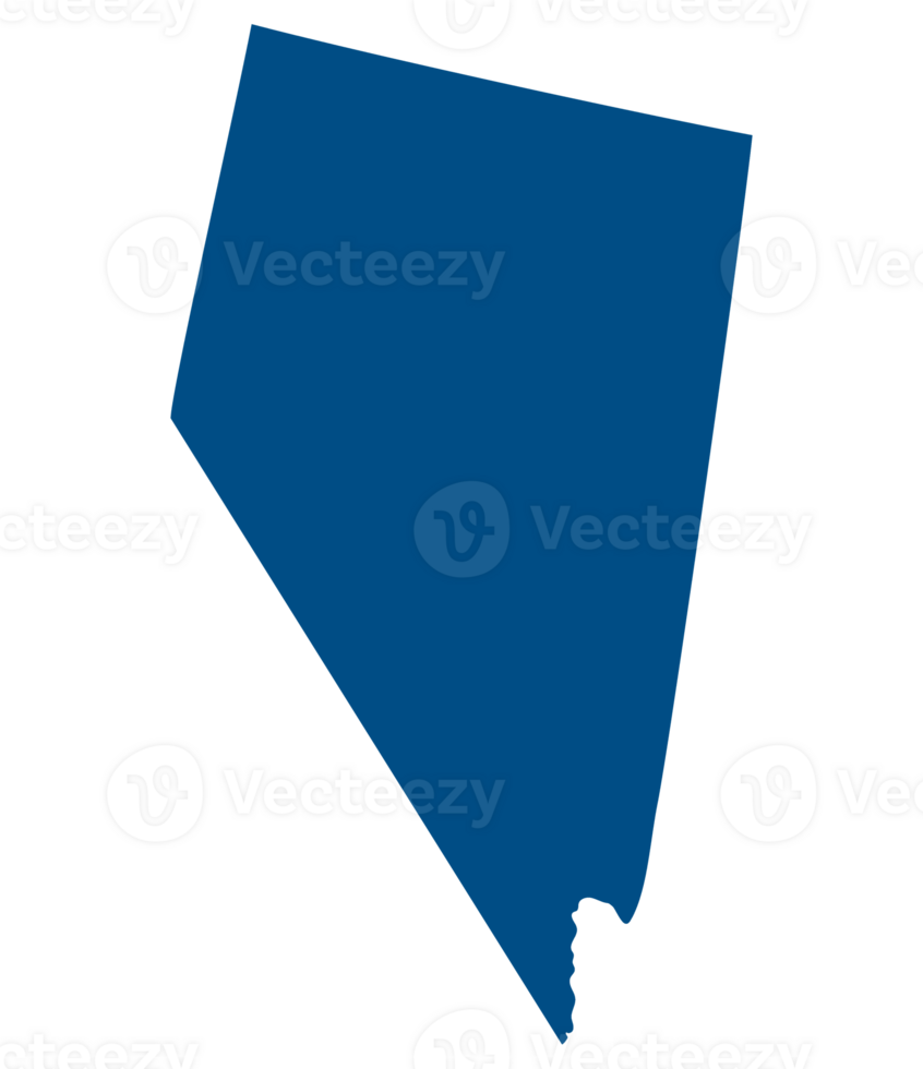 Nevada state map. Map of the U.S. state of Nevada. png