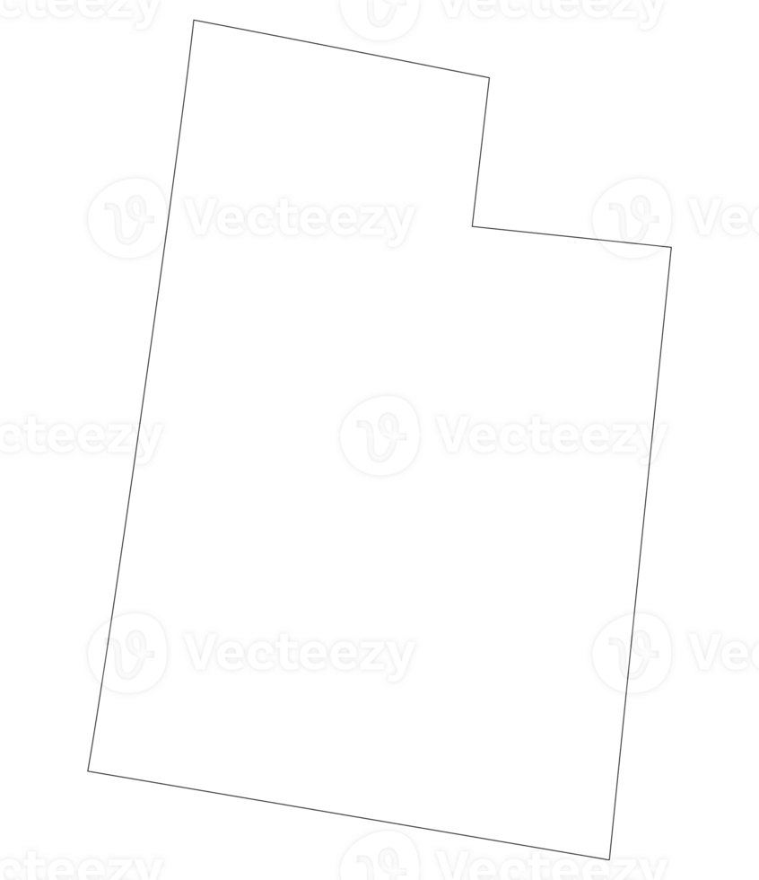 Utah state map. Map of the U.S. state of Utah. png