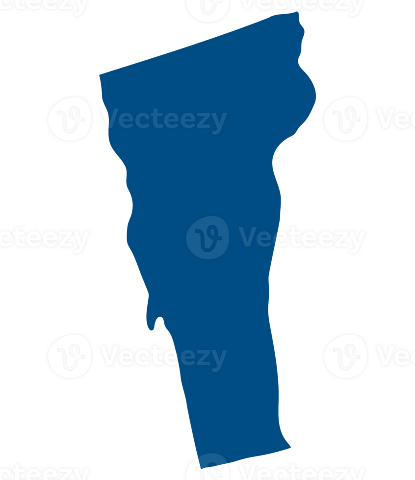 Vermont state map. Map of the U.S. state of Vermont. png